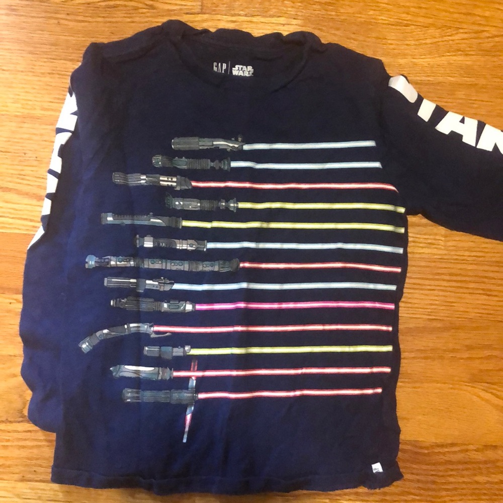 Star Wars shirt and fleece sweatshirt from Gap. Size small.